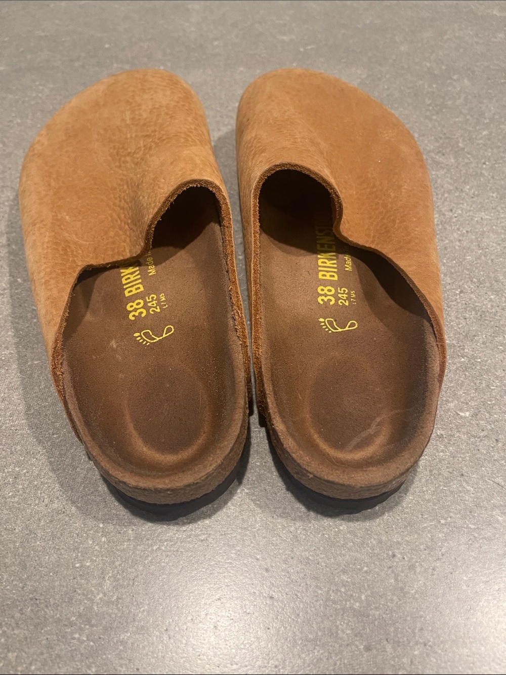 Birkenstock Boston Suede Clogs in Chestnut